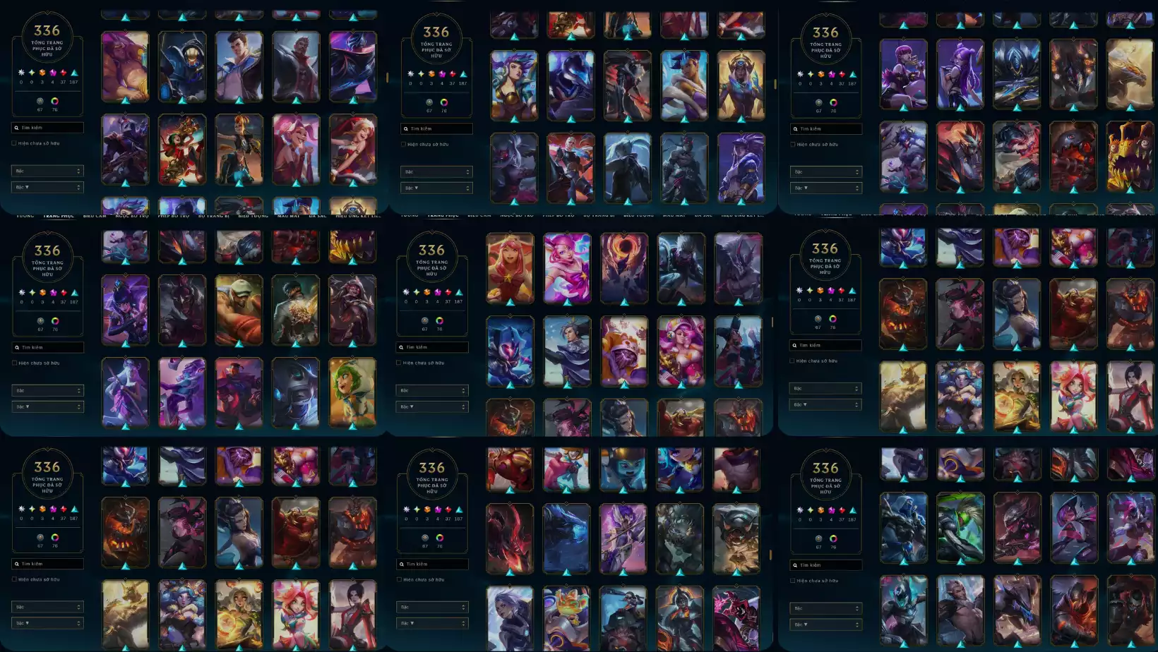 Ảnh 🎮 Thông tin tài khoản: ✅ 336 skin cực khủng 🔥 3 cam, 4 Tối Thượng, 37 Huyền Thoại (đỏ), 187 Sử Thi 🐱 Có mảnh trang phục SHACO MÈO TOM mới ra 🏅 Rank hiện tại: Đồng (acc chơi chill, chưa tryhard) 🧠 TFT (Đấu Trường Chân Lý): có chơi ổn định 🏟️ Sân chưởng đủ chơi, tha hồ thay đổi